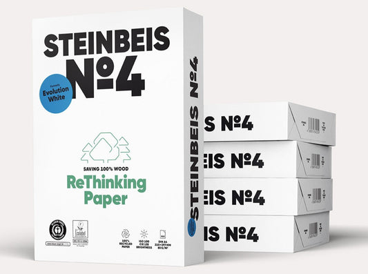 Druckerpapier N°4 Steinbeis A4 hochweiß CIE135 - Polly Paper - Umweltfreundliche Schreibwaren