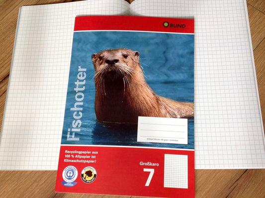Schulheft A4 Lin.7 Großkaro Otter