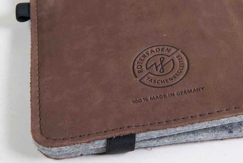 Taschenbegleiter BS_20 Leder M Roterfaden +Gratiskalender 2025