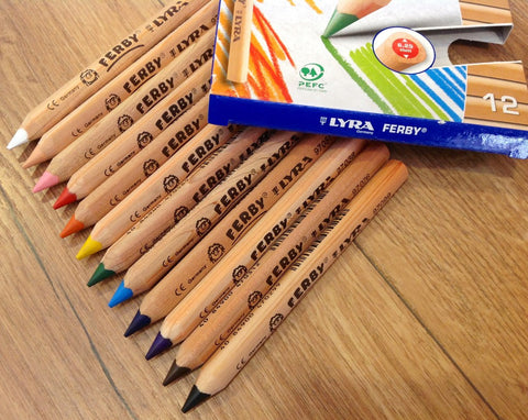 Lyra Ferby dreikant natur 12 Buntstifte - Polly Paper