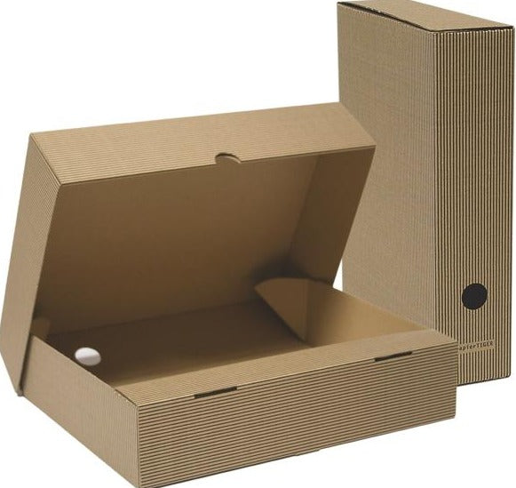 Archivbox 10 St. Papiertiger braun Nadelstreifen