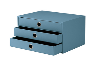 Schubladenbox 3er A4 Denim SOHO Rössler