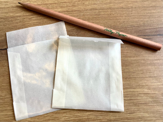 Flachbeutel Pergamyn 7x8cm