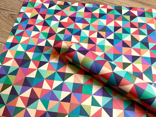 Geschenkpapier Geometrik 50x70cm recycelt