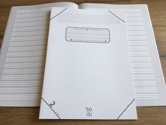 Schulheft A4  Lin.2 weiß Soisi