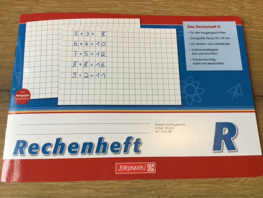 Schulheft A5 Rechenheft R 1cm Brunnen