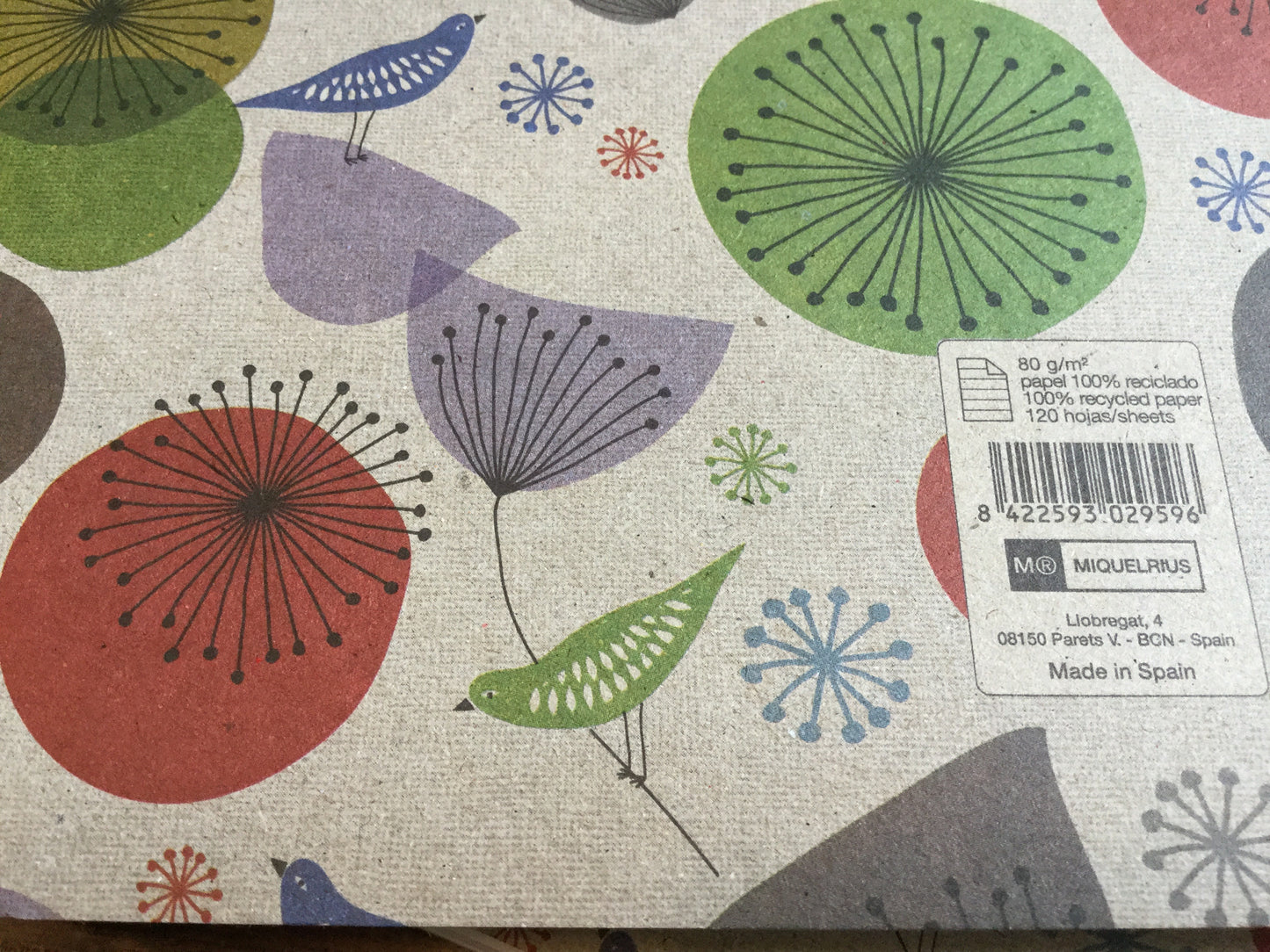 Spiralbuch A4 ecobirds kariert Register
