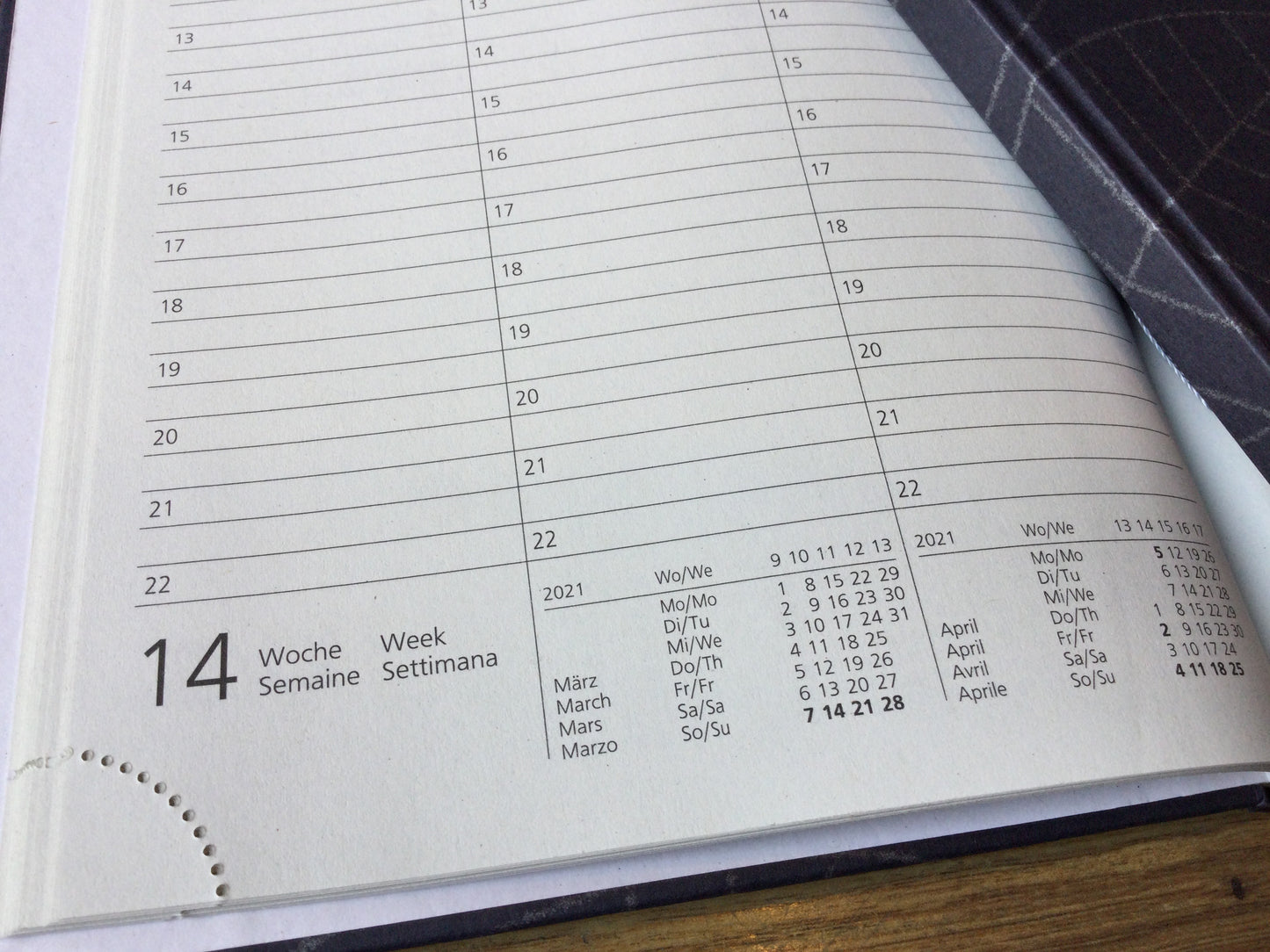 Tagebuch Notizbuch A5 1Wo/2S Zettler