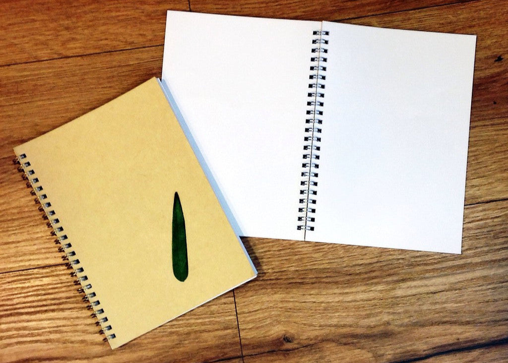 Bambus-Papier A5 blanko Spiralbuch