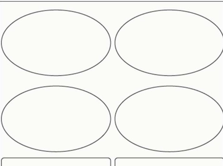 Etiketten oval 80mm Endi-Haft°