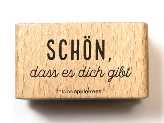 Stempel „Schön, dass es dich gibt“ (Cats on appletrees)