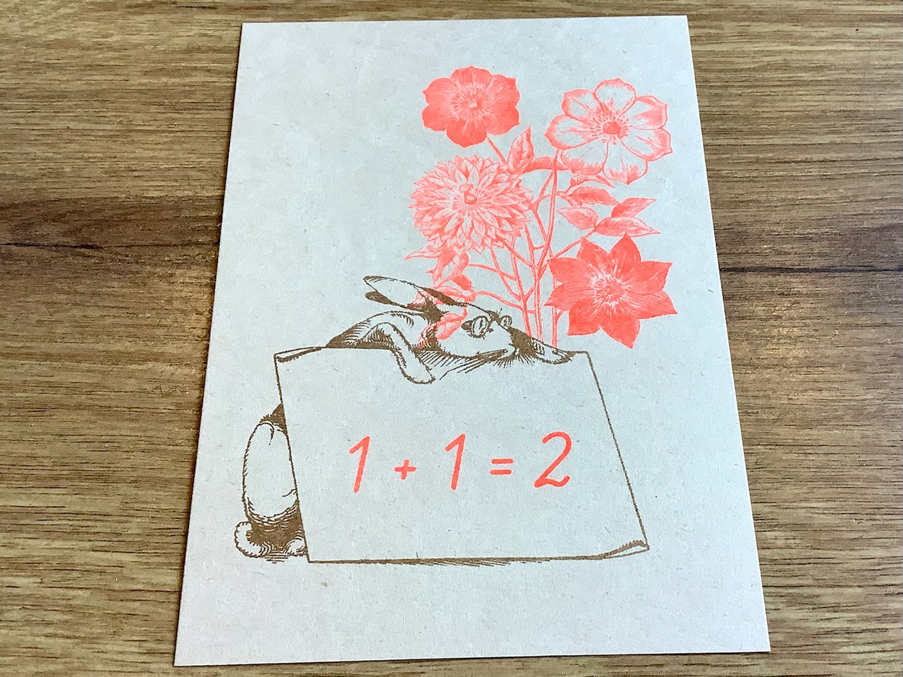 Postkarte Einschulung 1+1=2 (Togethery)