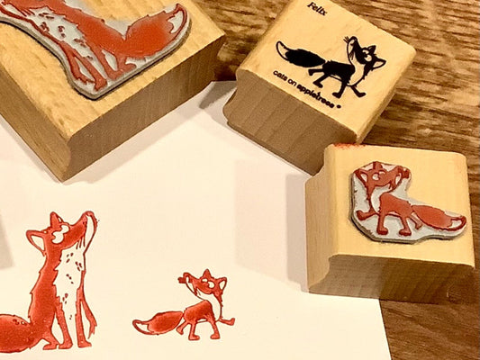 Stempel Fuchs Felix klein (Cats on appletrees)°