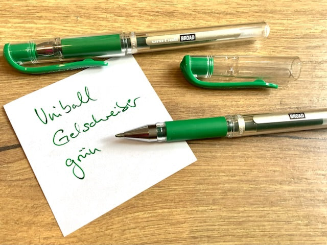 Gelschreiber Uniball Signo in grün