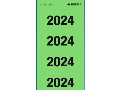 Jahreszahlen Aufkleber grün 2024 Herma 1684