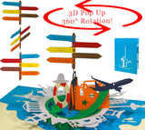 3D-Karte Pop-Up Urlaub Gutschein