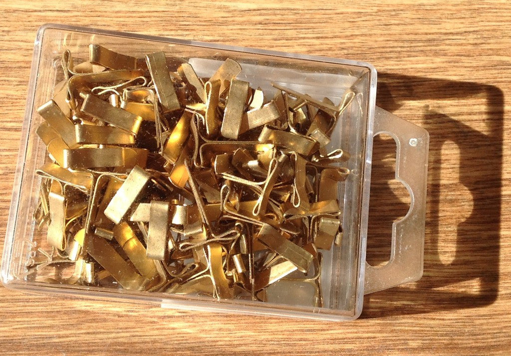 Flachkopfklammern 100 St. vermessingt - Polly Paper