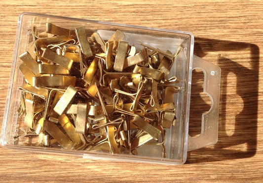 Flachkopfklammern 100 St. vermessingt - Polly Paper