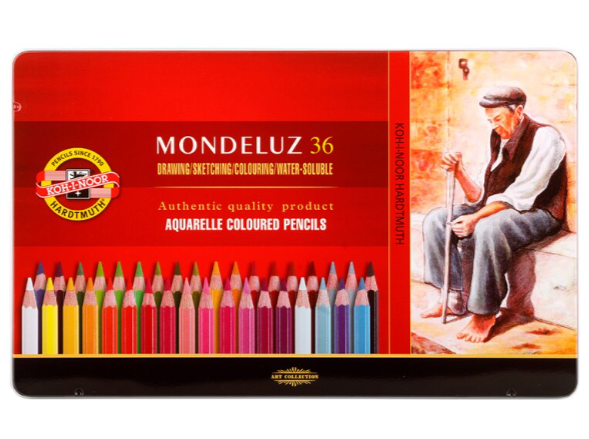 Aquarell-Farbstifte im Metalletui Mondeluz KOH-I-NOOR°