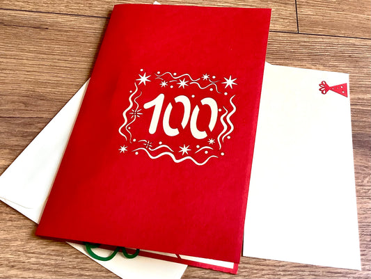 3D-Karte Pop-up 100. Geburtstag