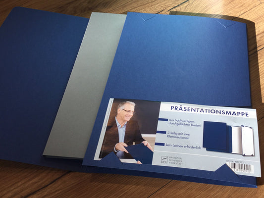 Präsentationsmappe 3-teilig DFW blau