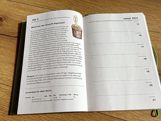 Wochenkalender TaschenGARTEN Notizbuch