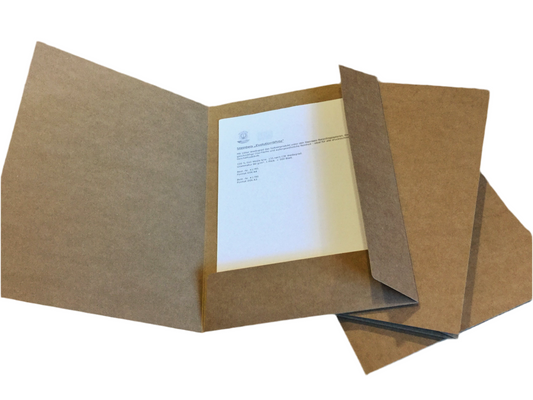 Zweiflügelmappe kraft Schwartz Recycled