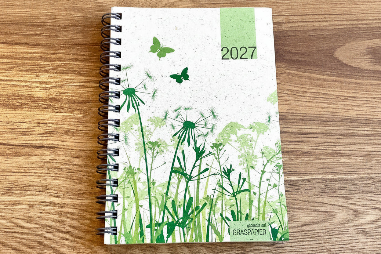 A6 Kalender Graspapier Zettler