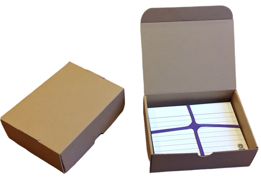 Kartei-Box A7 braun Schachtel 11x9x4 SW