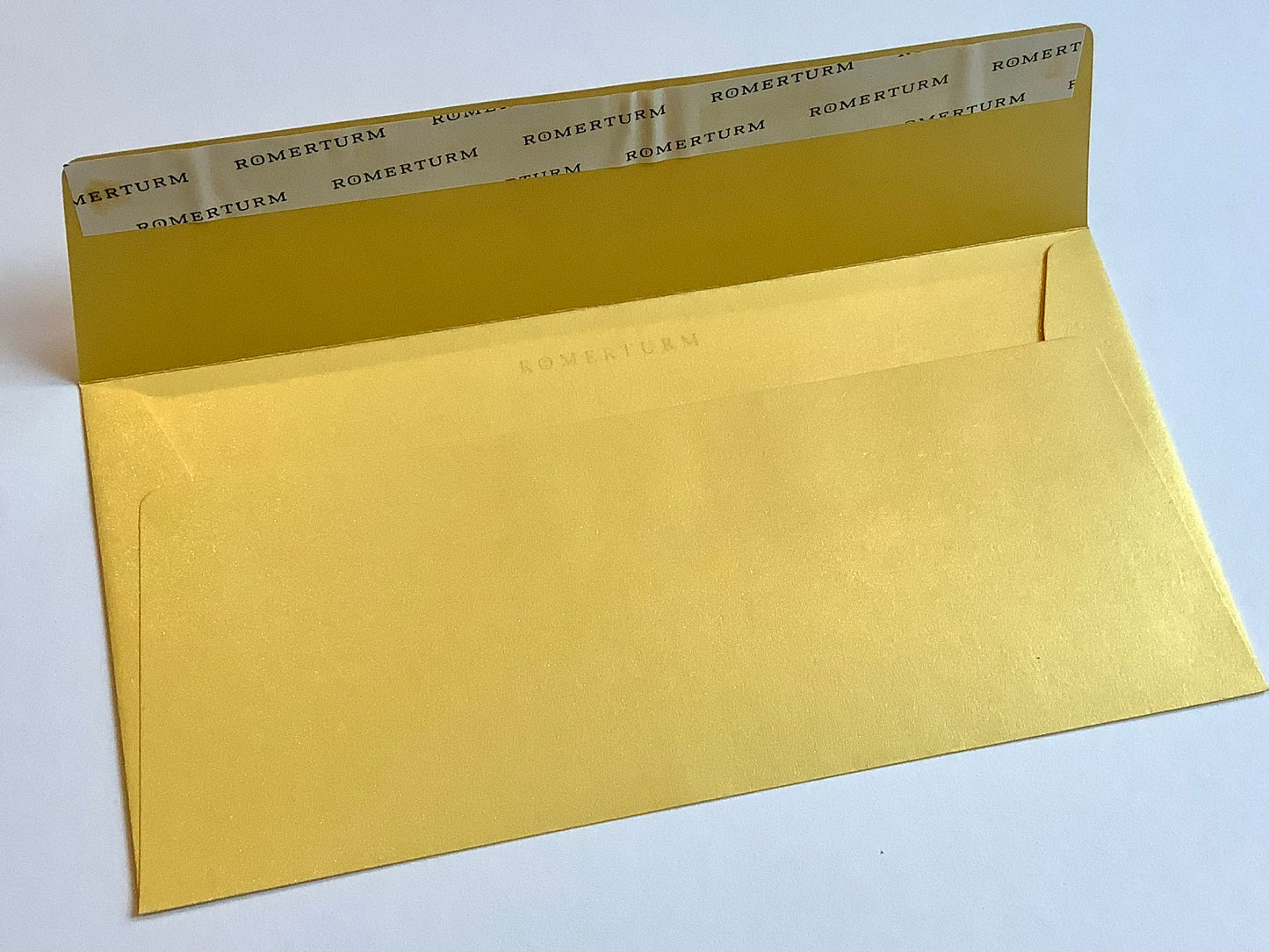 Briefumschlag DIN lang gold (hell) 11x22cm RC Römerturm DL