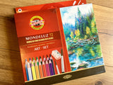 Aquarell-Farbstifte Mondeluz KOH-I-NOOR (Pappetui)°