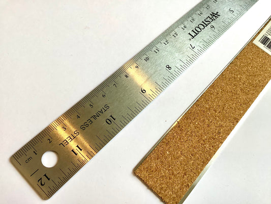 30-cm-Lineal aus Edelstahl mit Korkrückseite von Westcott