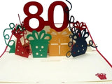 3D-Karte Pop-up 80. Geburtstag