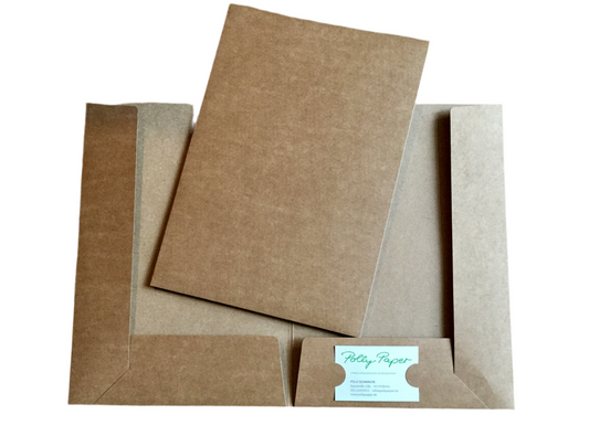 Zweiflügelmappe kraft Schwartz Recyc. doble
