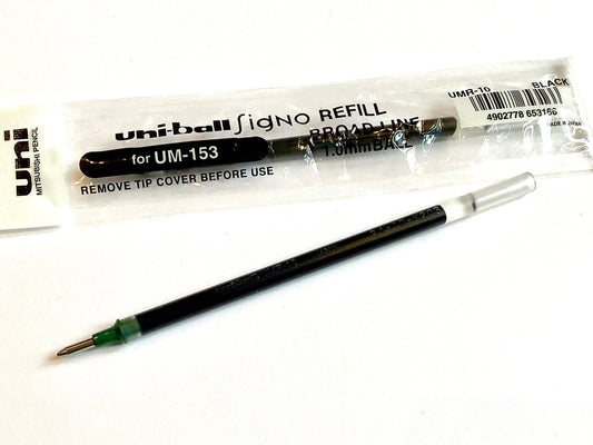 Schwarze Ersatzmine UMR-10 für den Gelschreiber uni-ball impact UM-153