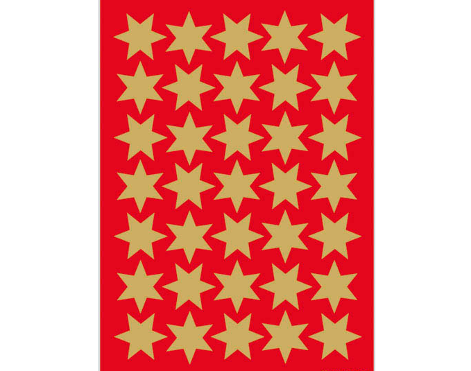 Goldsterne Sticker 16mm 6-zackig Herma