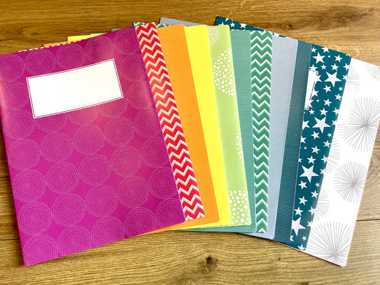 Heftumschlaege / Heftschoner für A4-Schulhefte aus Recyclingpapier