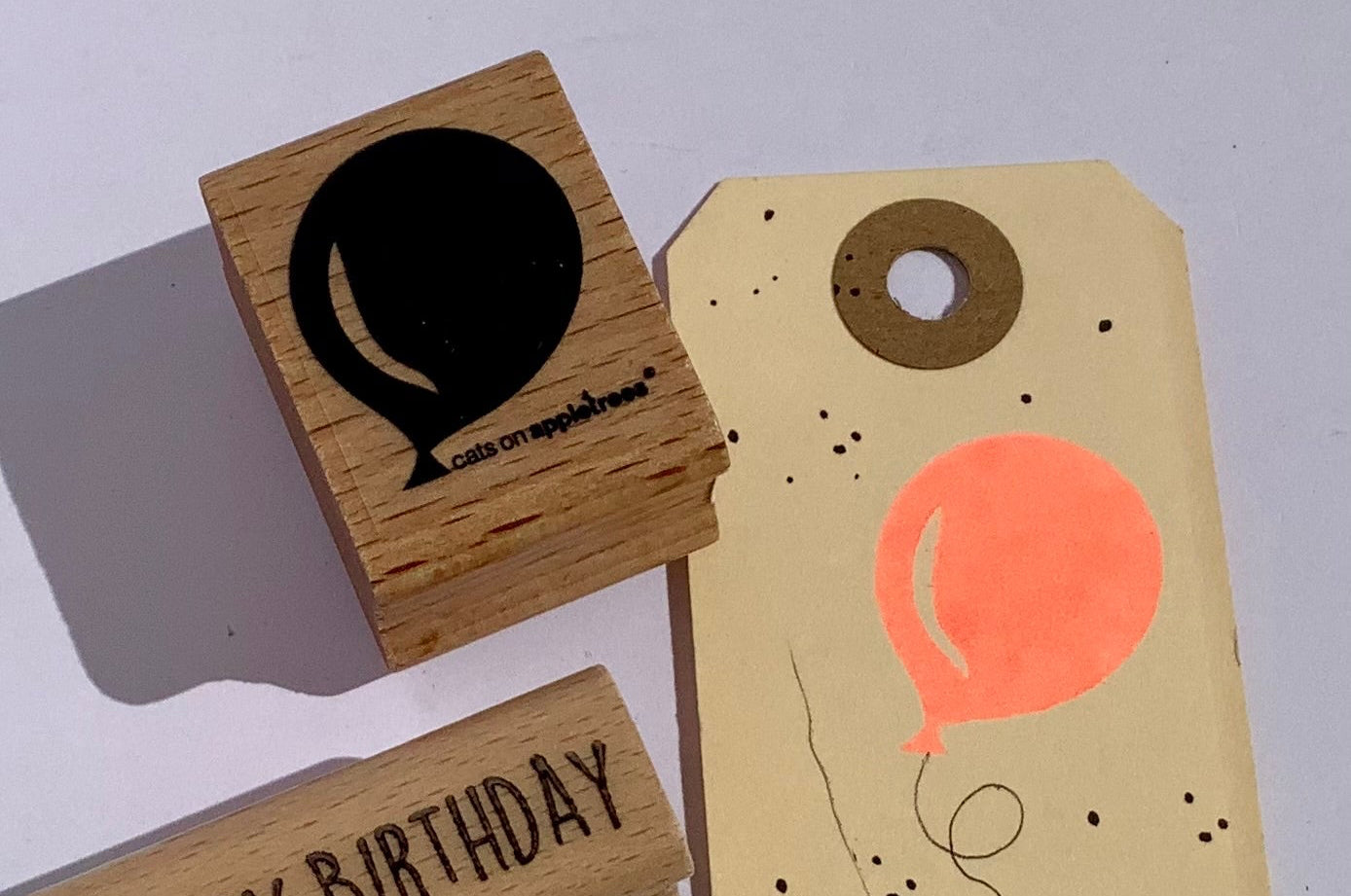 Holzstempel, Motiv Luftballon