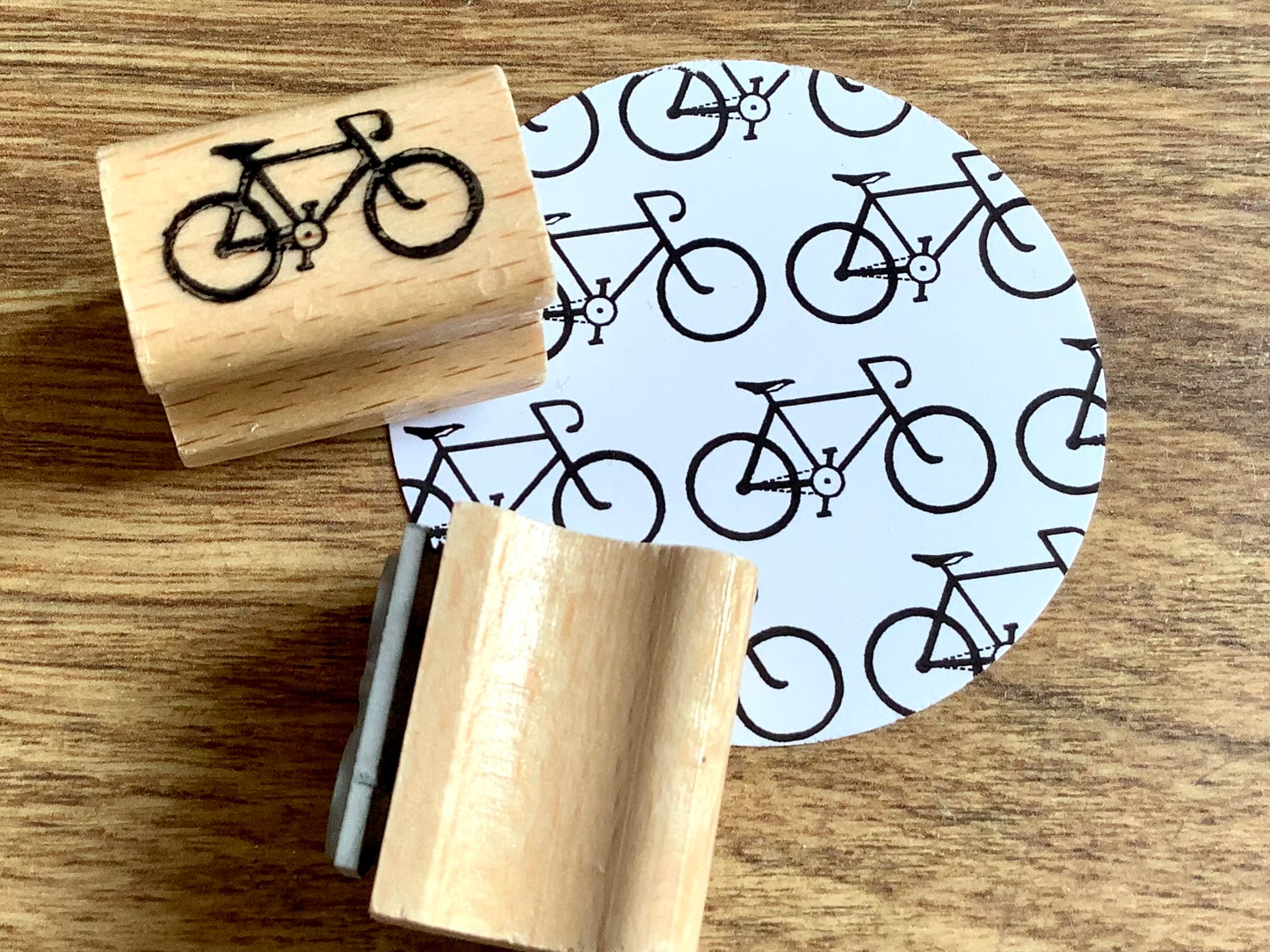 Holzstempel Fahrrad (Bunte Bordschätze)°