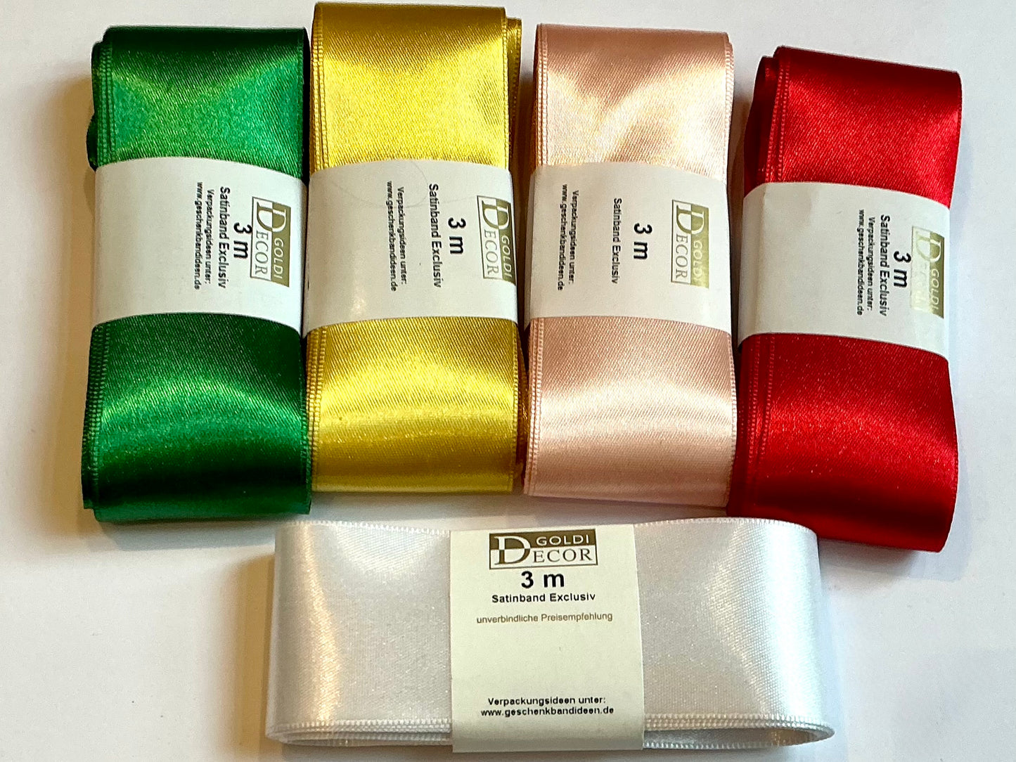 Satinband 4cm breit 3m lang Goldina°