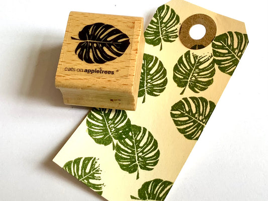 Holzstempel Monsterablatt (Cats on appletrees)