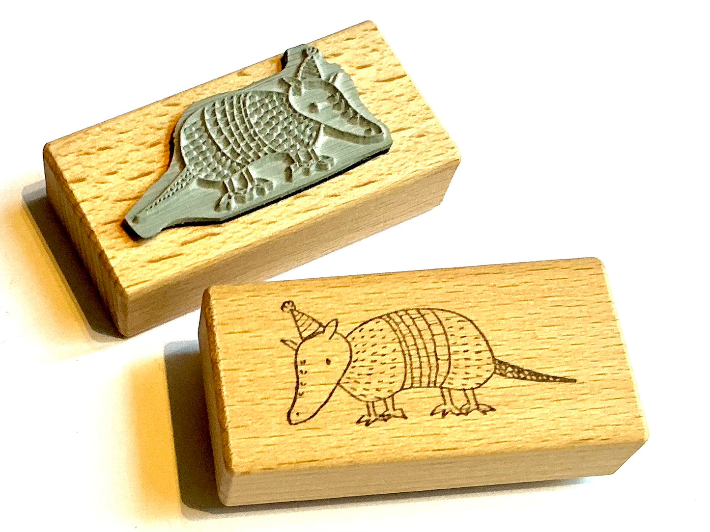 Stempel Gürteltier ("sonst noch was?") Buchenholz