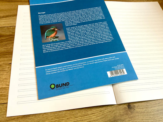 Schulheft A4 Lin.3. Klasse Eisvogel