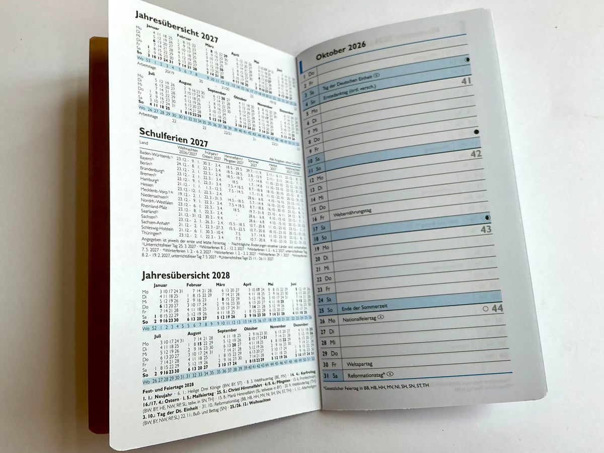 Monatsplaner Sichtkalender 9x15 braun Brunnen 2027