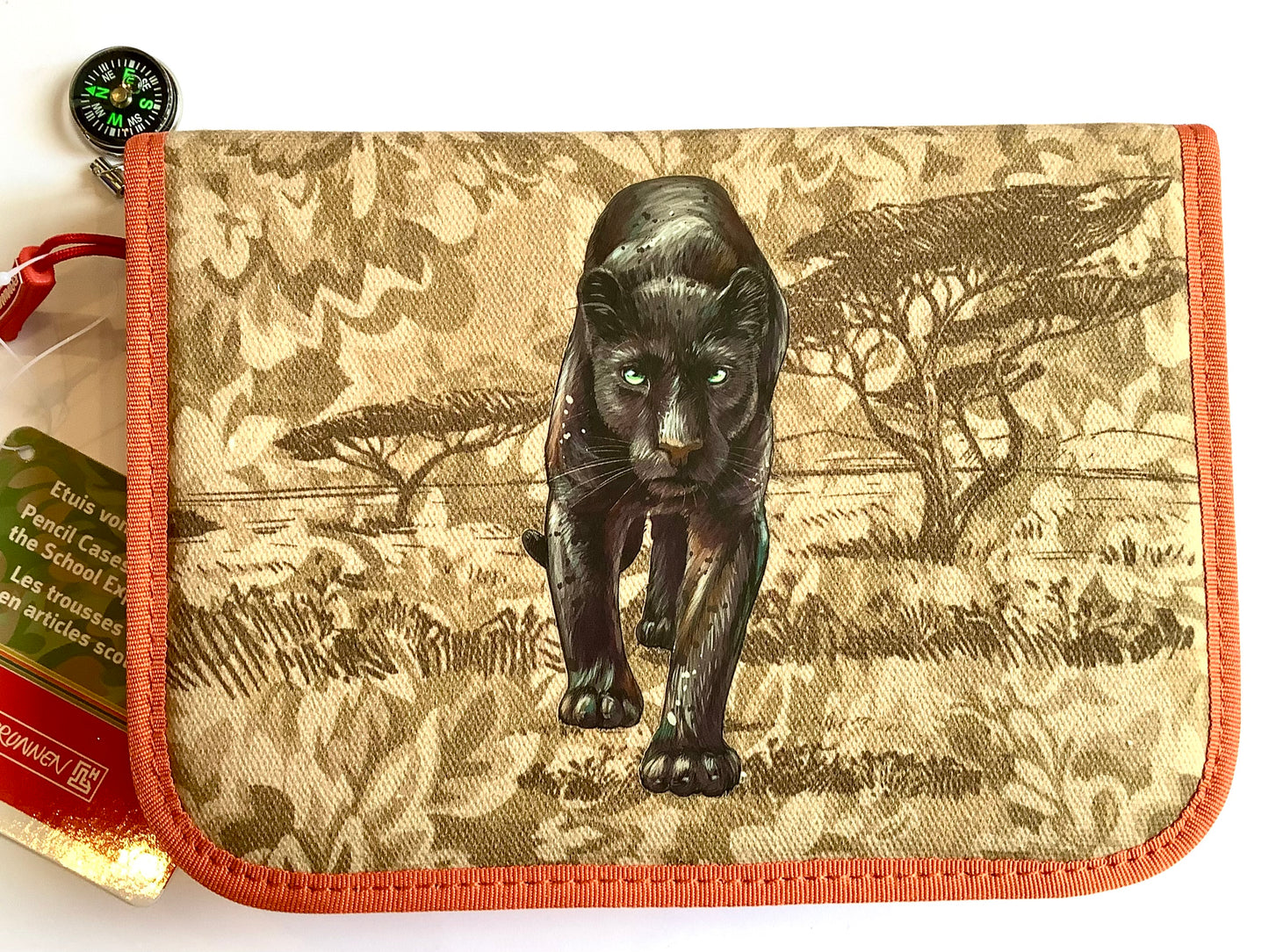 Schul-Etui 2 Klappen gefüllt Panther BRUNNEN