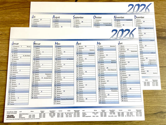 Wandtafelkalender A4 2026