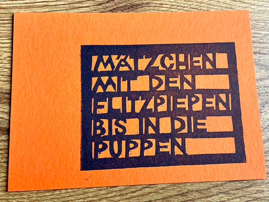 Postkarte Berliner Flitzpiepen (Flitzpost)