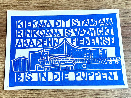 Postkarte Berliner Philharmonie Tam Tam (Flitzpost)