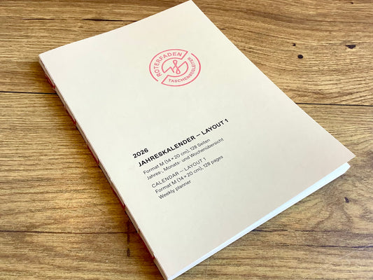 Kalender M (A5) Roterfaden 2026 Layout 1 (Woche auf 1 S., 1 S. frei)