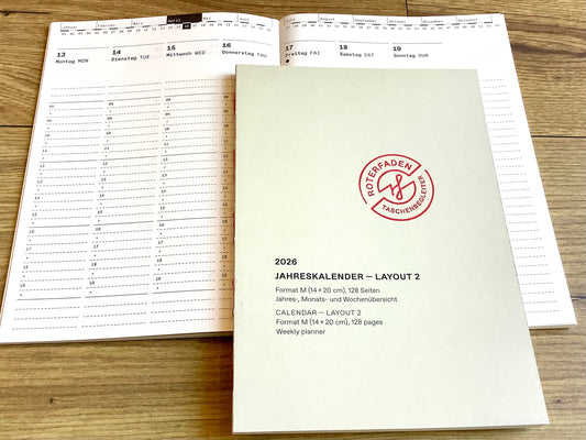 Kalender M (A5) Roterfaden 2026